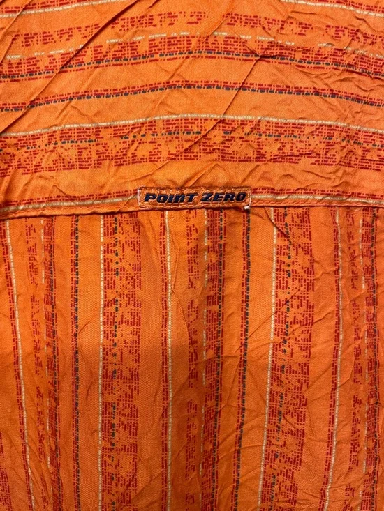 Point Zero Orange Short-Sleeve Button-Up Shirt - Picture 5 of 5